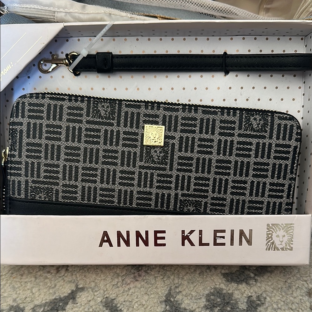 Anne Klein Black and Gray Wallet